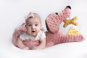 Sensory Dachshund Toy pink - momscare.pl