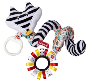 Pram Spiral Rattle White and Black - momscare.pl